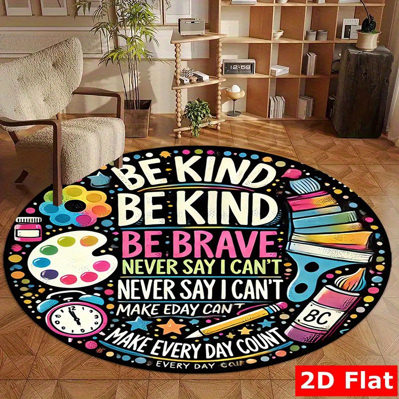 School Kids Education Quotes - Citação Motivacional Be Kind Be Brave,