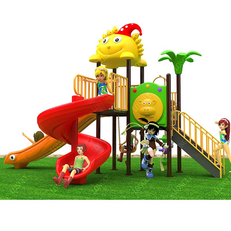 Kids Outdoor Education - Escorregador de Plástico Comercial 450x270x280cm para