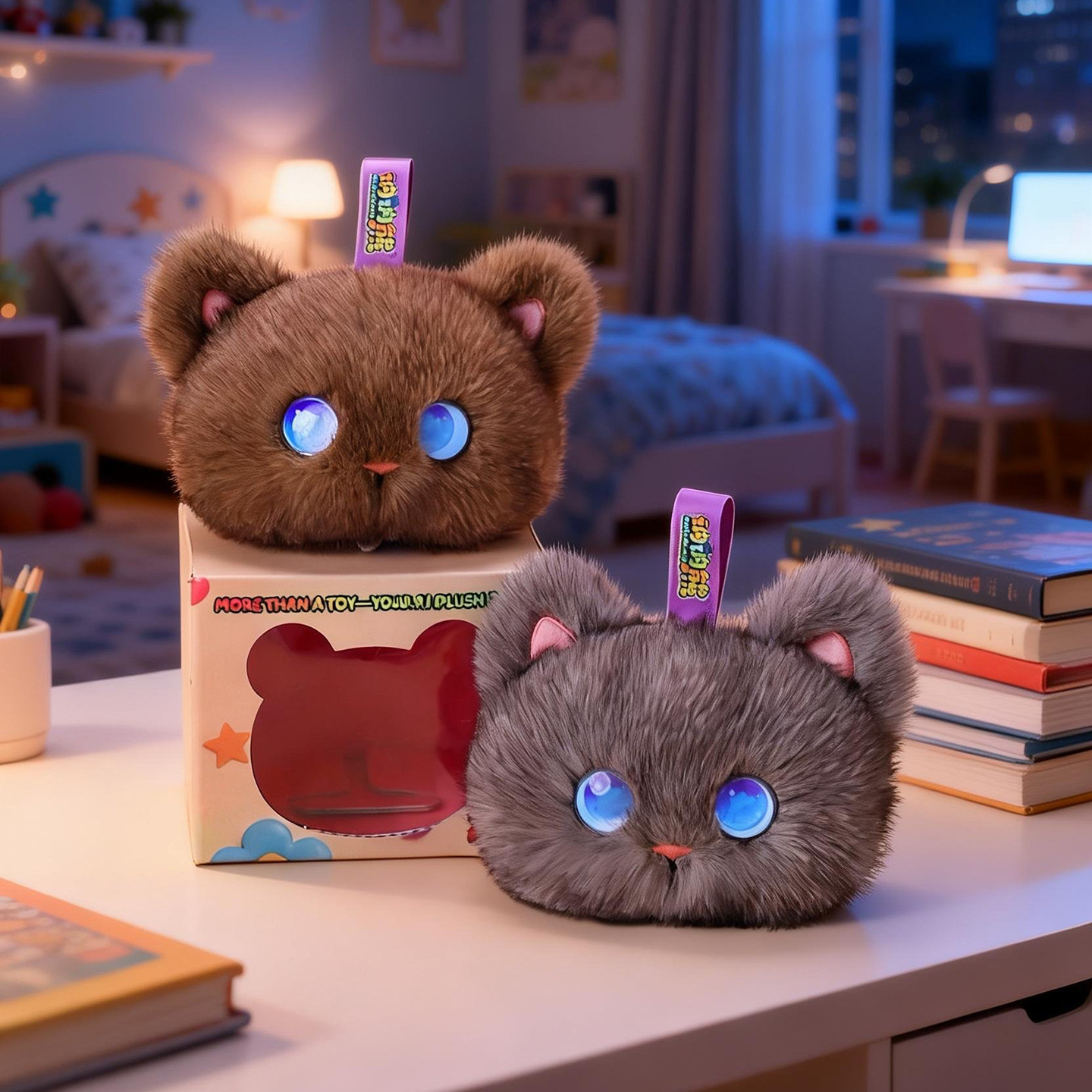Kids Education In Us - Brinquedo Interativo de Gato de Pelúcia