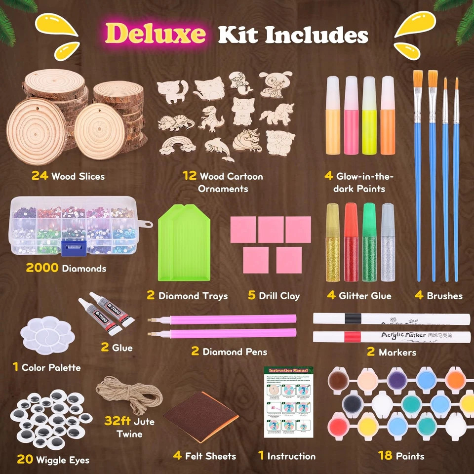 Kids Education Activities - Kit de Pintura em Madeira que