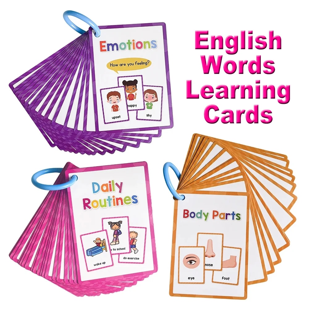 Kids Education Words - Montessori crianças aprendendo palavras em inglês