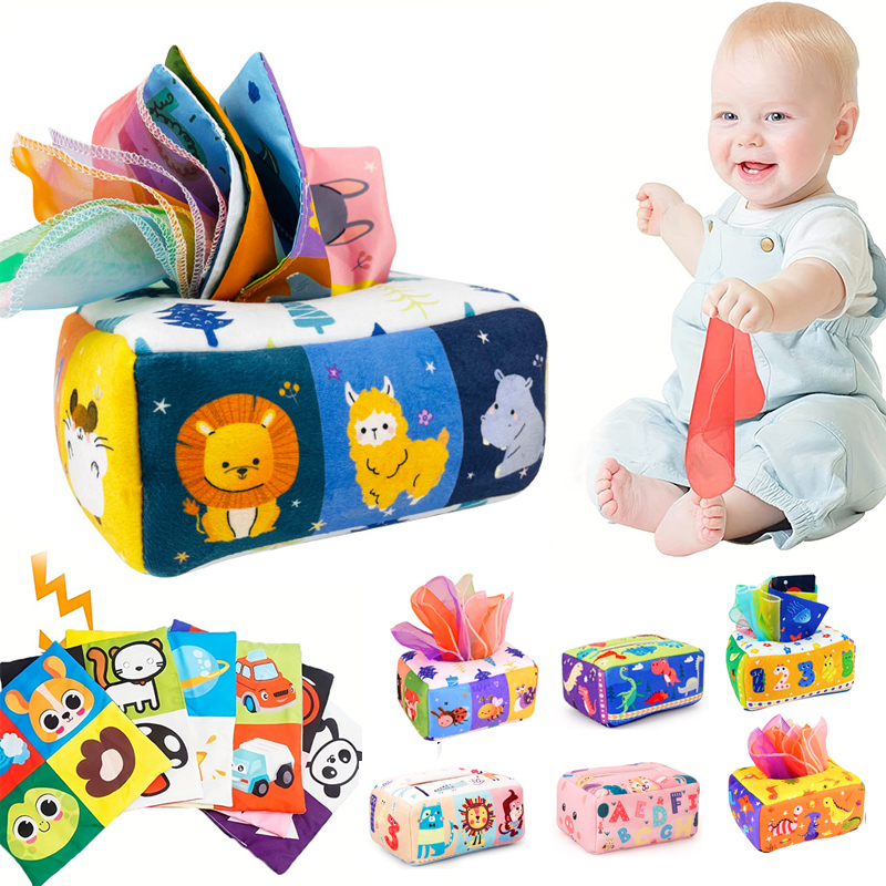 Kids Education Activities - Bebê Montessori Magic Tissue Box Toy,
