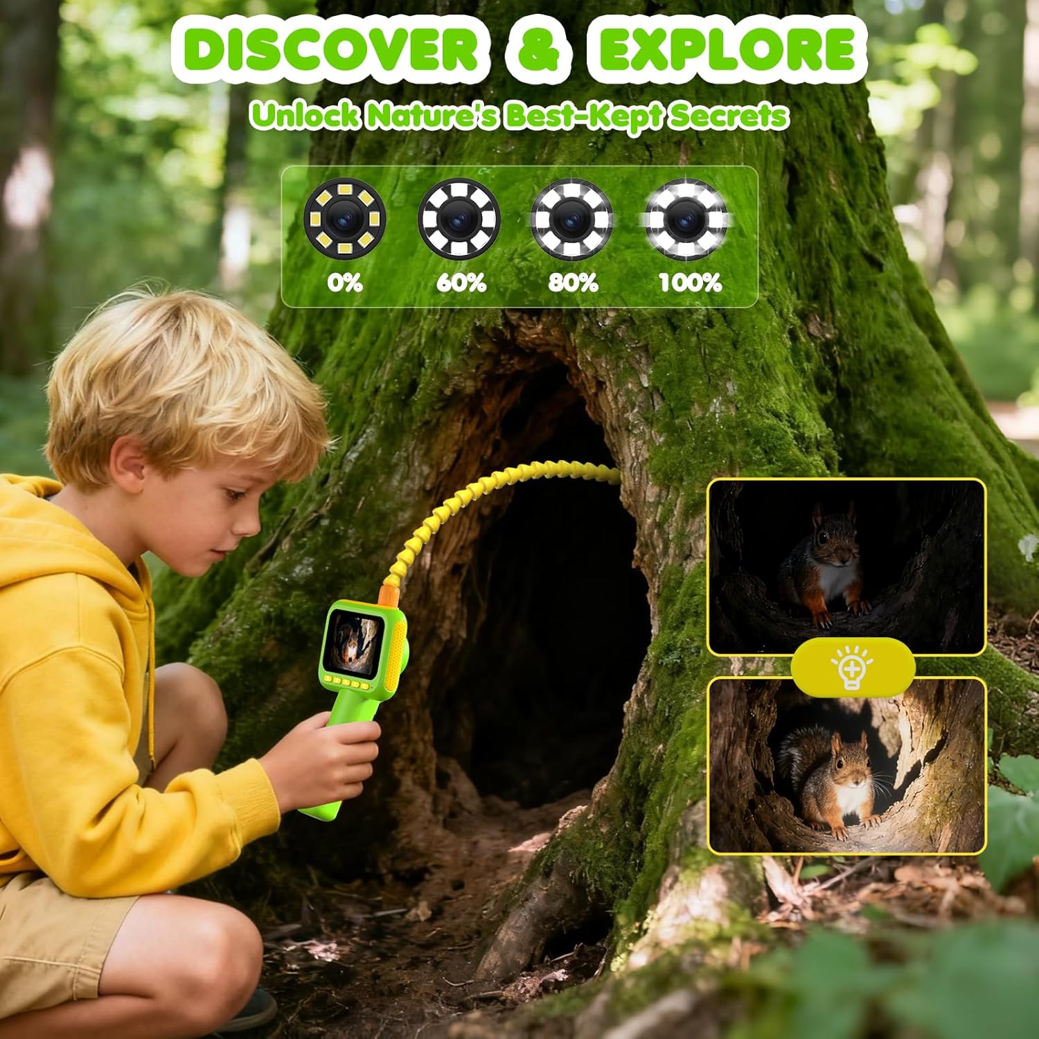 Kids Outdoor Education - Endoscópio para Crianças, Câmera Boroscópica com