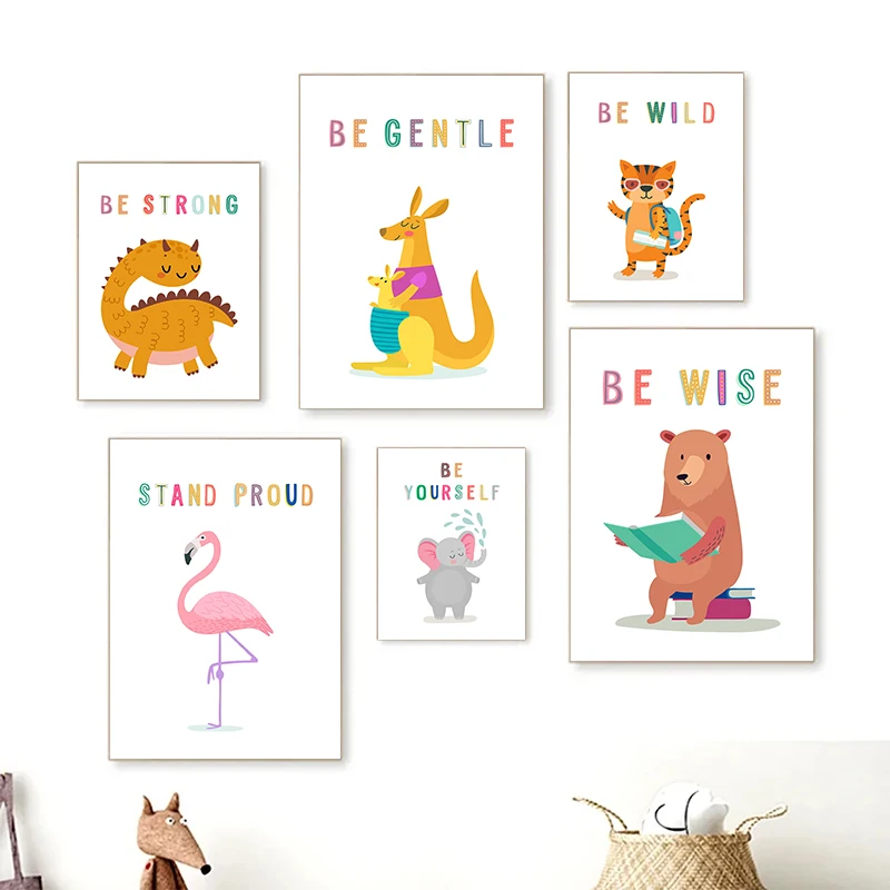 Kids Educational Poster - Pôster de lona com estampa de