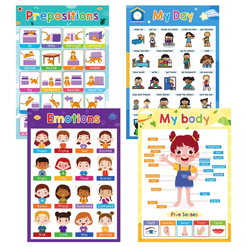 Gráficos pôsteres coloridos fr - Kids Educational Poster avaliação e preço