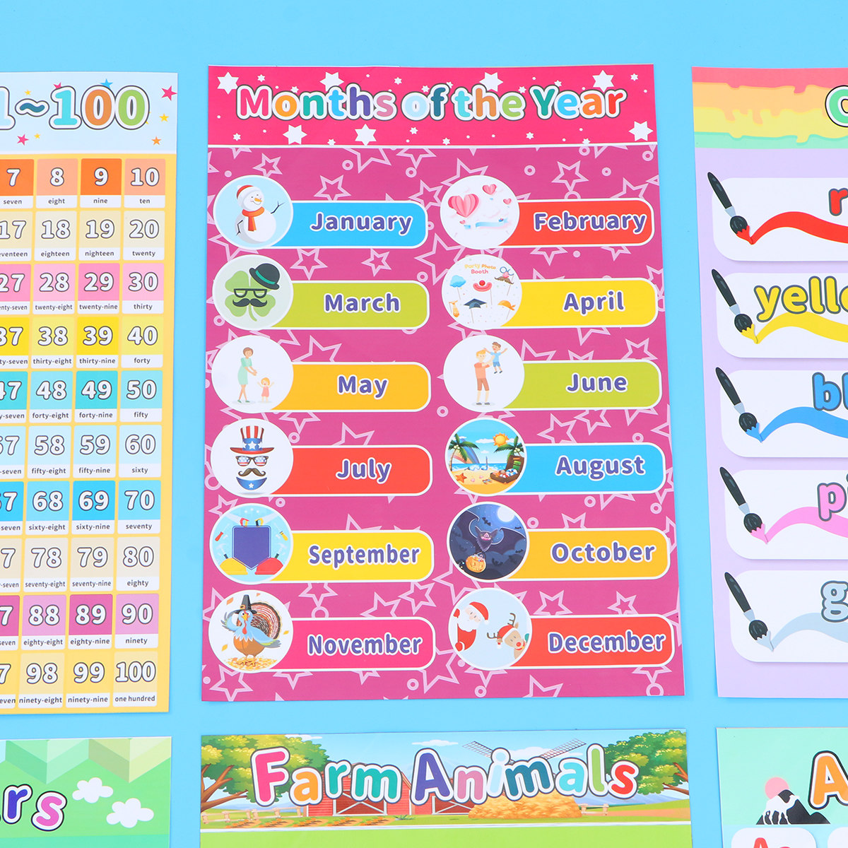 6 PCS Pôsteres de Animais para - Kids Educational Poster avaliação e preço