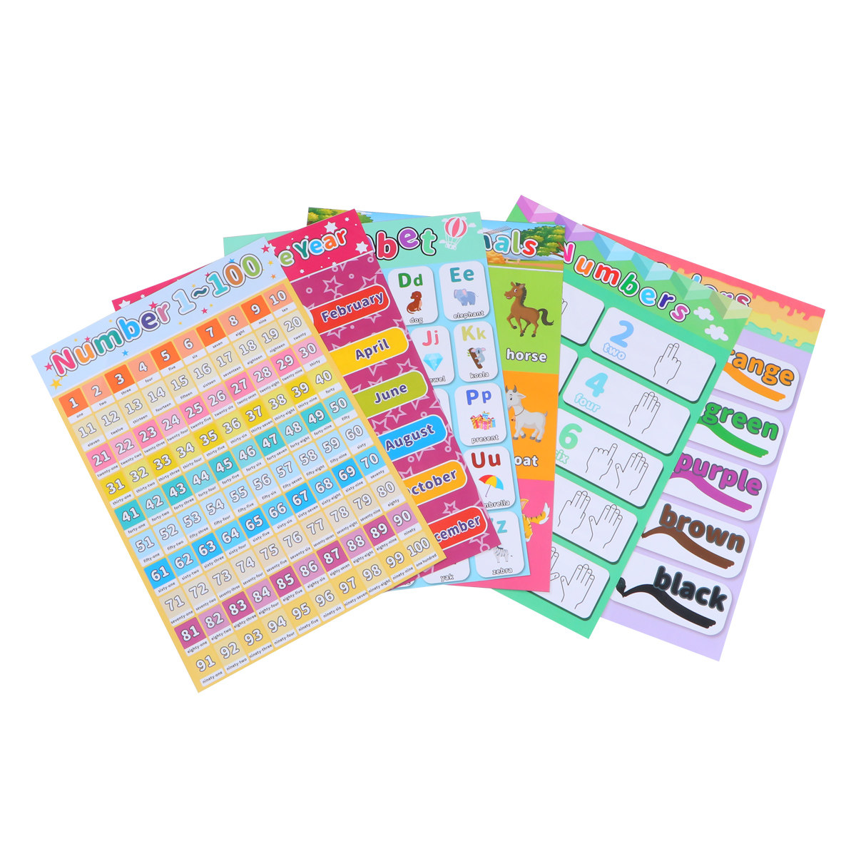 6 PCS Pôsteres de Animais para - Kids Educational Poster avaliação e preço