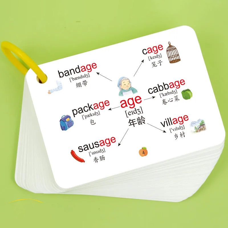 Mind Map Cards with Phonetic S - Kids Education Words avaliação e preço