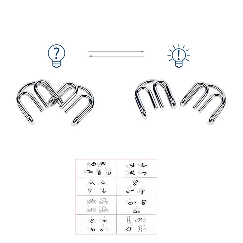 8 pçs/set metal montessori fio - Game Educational For Kids Free avaliação e preço