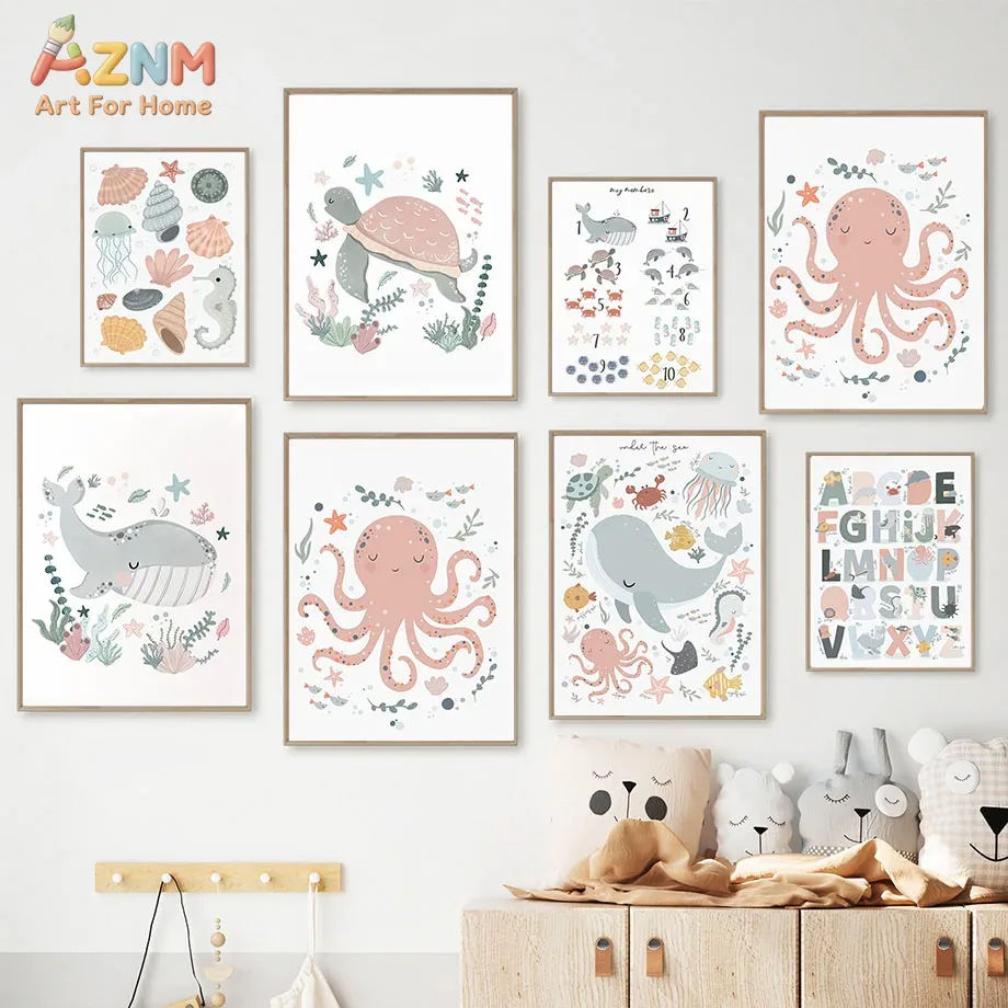 AZNM Quadro Decorativo de Pare - Kids Educational Poster avaliação e preço