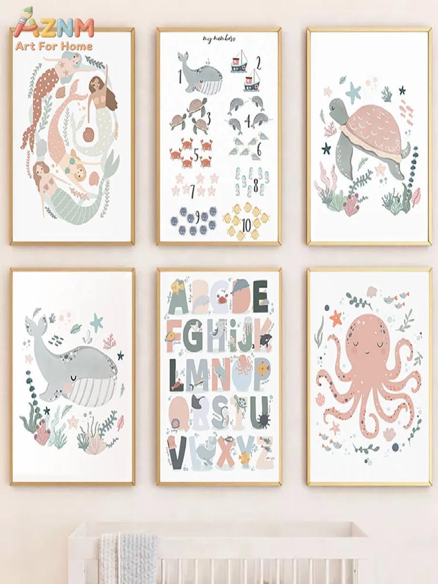 AZNM Quadro Decorativo de Pare - Kids Educational Poster avaliação e preço