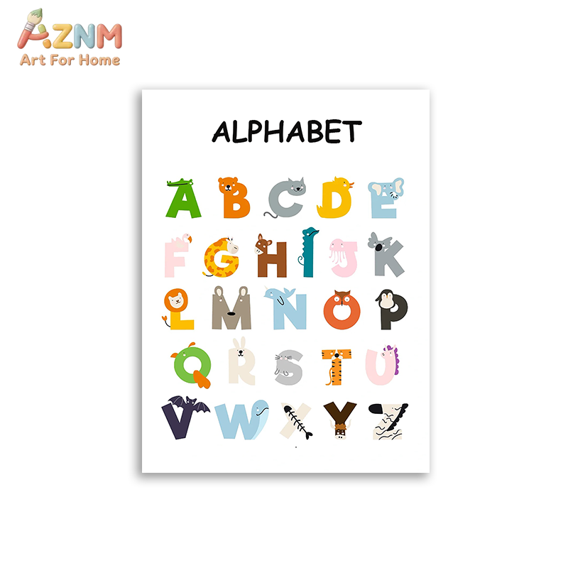 AZNM Quadro de Parede Educacio - Kids Educational Poster avaliação e preço