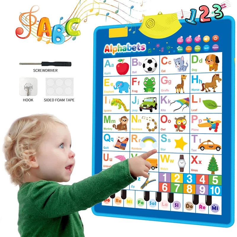 Gráfico eletrônico de parede d - Kids Educational Poster avaliação e preço